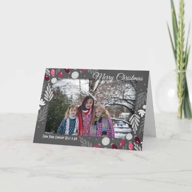 Frohe Weihnachten Firmenname und Foto (Vorderseite)