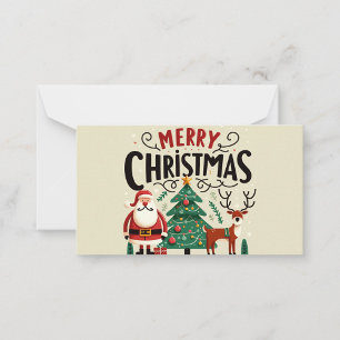 Frohe Weihnachten Flachkarte Mitteilungskarte