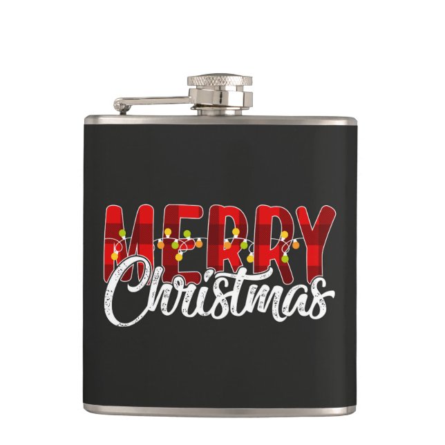 Frohe Weihnachten Flachmann (Vorderseite)