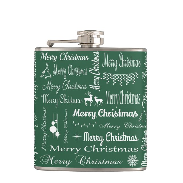 Frohe Weihnachten Flachmann (Vorderseite)
