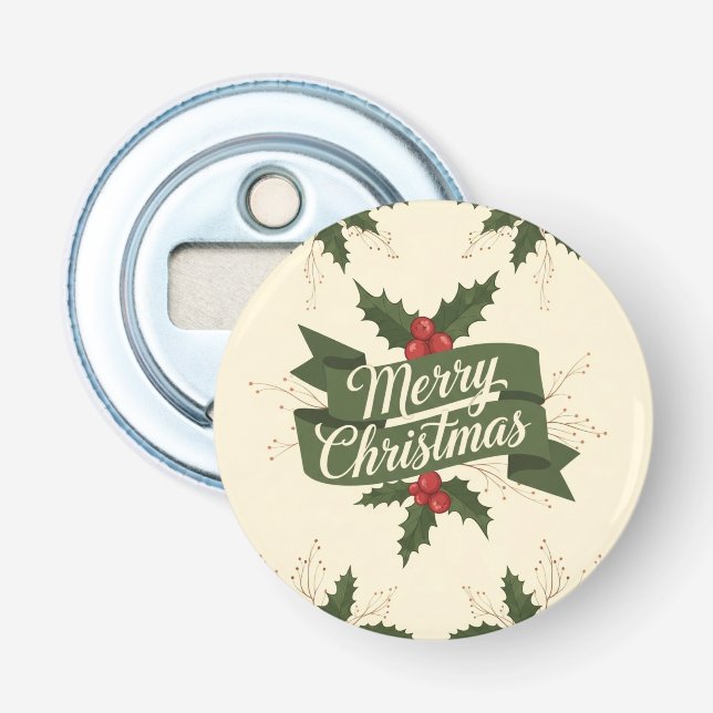 Frohe Weihnachten Flaschenöffner (Vorderseite)