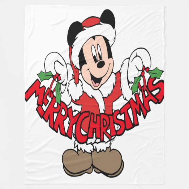 Frohe Weihnachten Fleecedecke (Vorderseite)