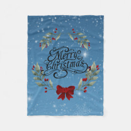 Frohe Weihnachten Fleecedecke