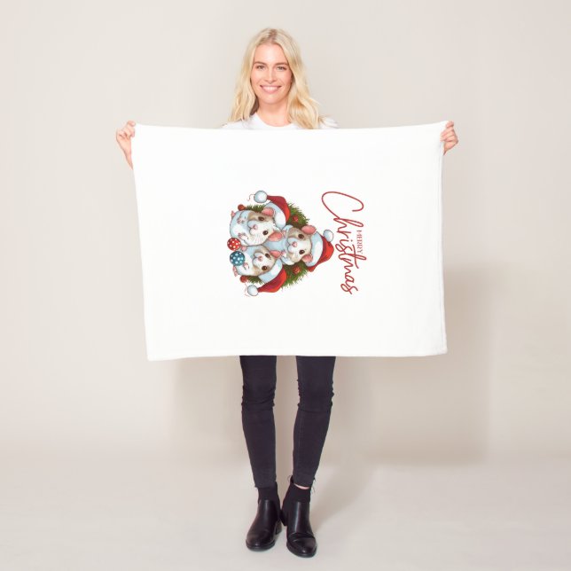 Frohe Weihnachten Fleecedecke (Beispiel)