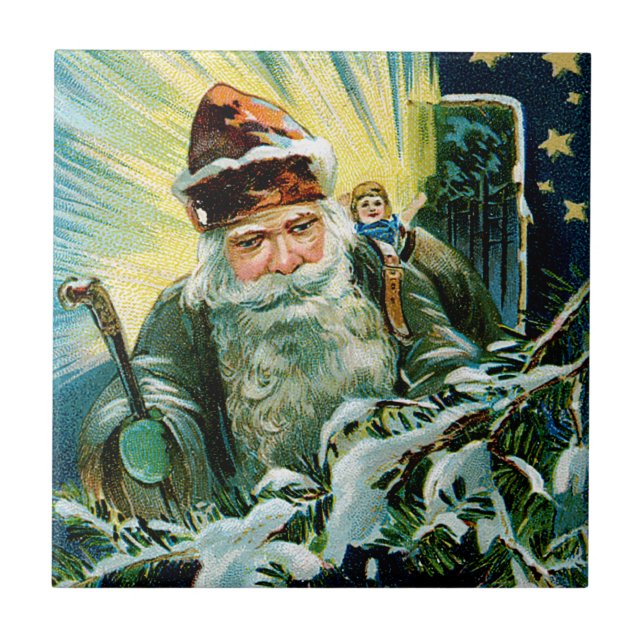 Frohe Weihnachten Fliese (Vorderseite)