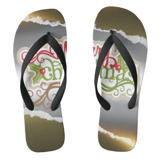 Frohe Weihnachten  Flip Flops (Fußbett)