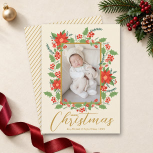 Frohe Weihnachten Florales Foto