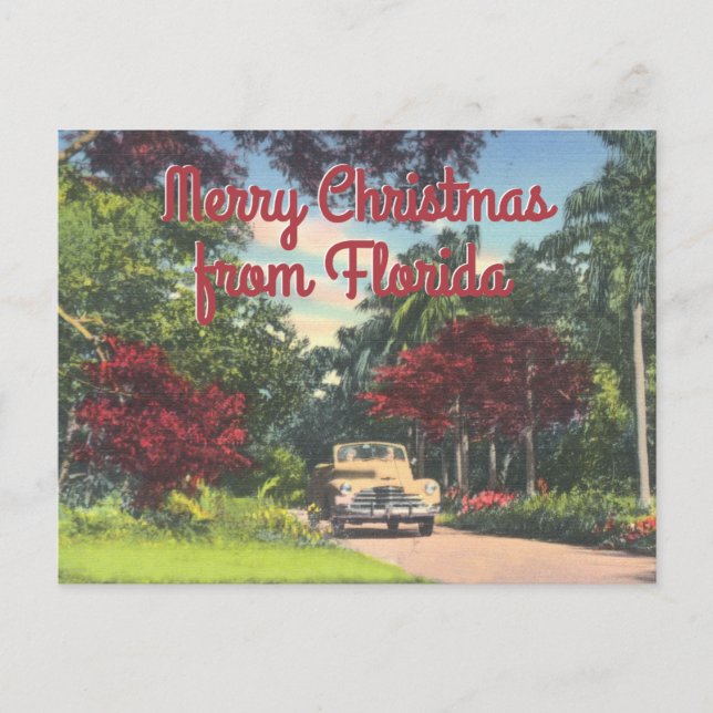 Frohe Weihnachten Florida Vintag Gruß (Vorderseite)