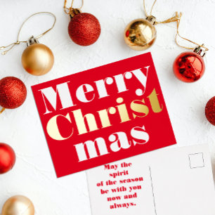 Frohe Weihnachten Folien-Feiertags-Grußkarte Folien Feiertagspostkarte