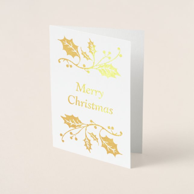 Frohe Weihnachten Folienkarte (Vorderseite)