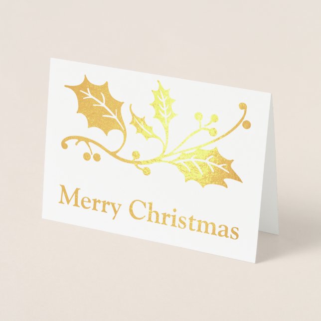 Frohe Weihnachten Folienkarte (Vorderseite)