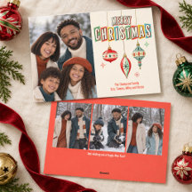 Frohe Weihnachten Foto-Collage Retro-Typografie