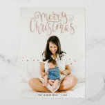 Frohe Weihnachten. Foto für die Kalligrafie von Go Folien Feiertagskarte<br><div class="desc">"Frohe Weihnachten" goldene Skript-Fotokarte. Bitte kontaktieren Sie mich,  wenn Sie weitere Informationen benötigen.</div>