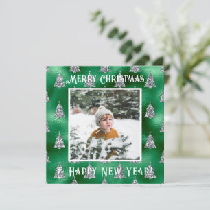 Frohe Weihnachten Foto Metallic Glitter