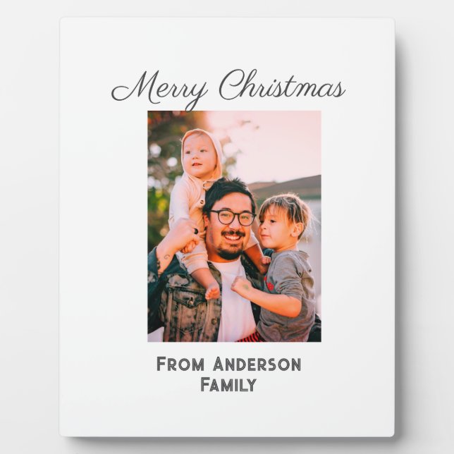 Frohe Weihnachten Foto moderne Liebe einfache Fami Fotoplatte (Vorderseite)