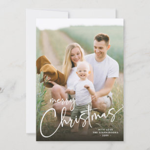 Frohe Weihnachten Foto Moderne Schrift