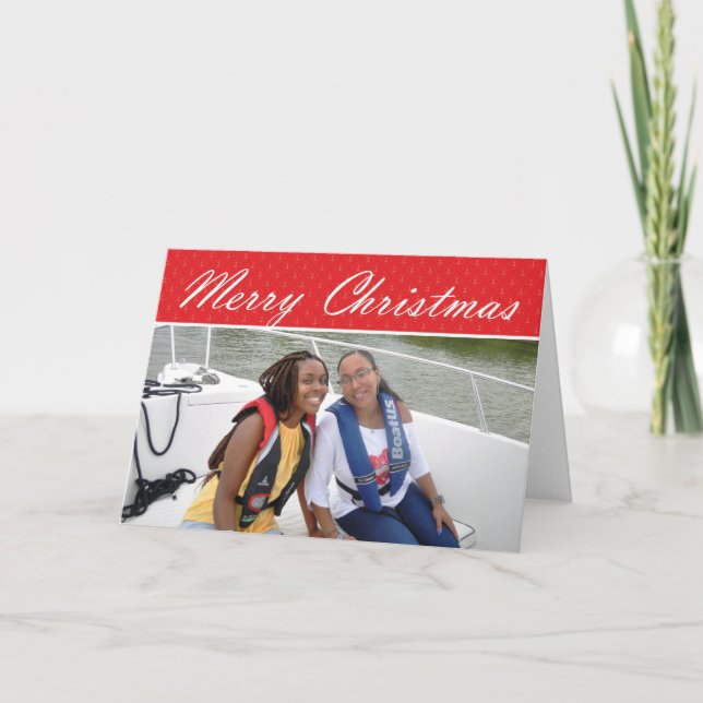 Frohe Weihnachten- Foto-Rahmen Karte (Vorderseite)