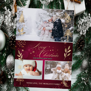 Frohe Weihnachten Fotoankündigung Goldene Kiefer Ankündigung