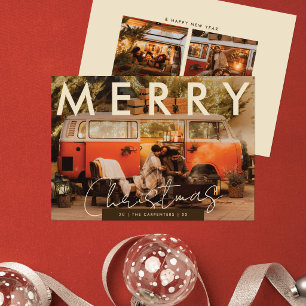 Frohe Weihnachten Fotokarte Modern Maßgeschneide Karte