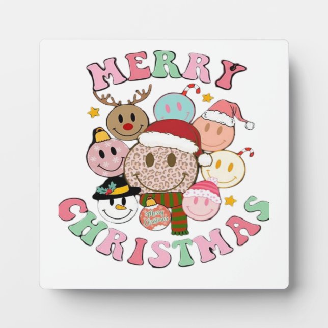 Frohe Weihnachten  Fotoplatte (Vorderseite)