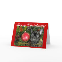 Frohe Weihnachten Französisch Bulldog Grußkarte