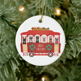Frohe Weihnachten Französisch Bulldogs Holiday Tro Keramik Ornament