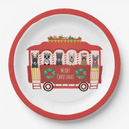 Frohe Weihnachten Französisch Bulldogs Holiday Tro Pappteller
