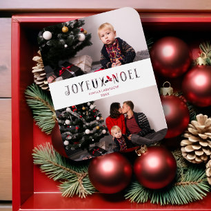 Frohe Weihnachten französischer Scherenschnitteffe Magnet