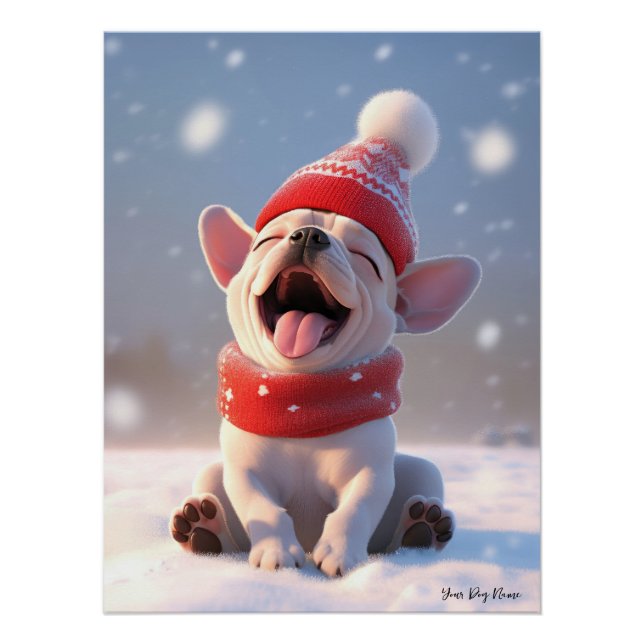 Frohe Weihnachten, French Bulldog 02 - Happy Chris Poster (Vorderseite)