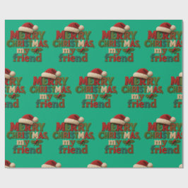 Frohe Weihnachten Freund Geschenkpapier