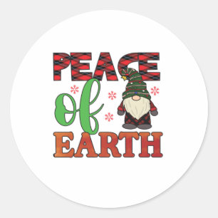 Frohe Weihnachten Frieden auf der Erde Runder Aufkleber