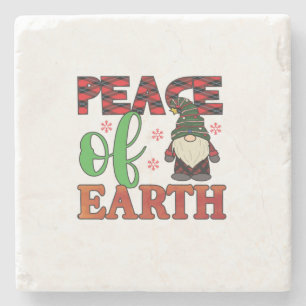 Frohe Weihnachten Frieden auf der Erde Steinuntersetzer