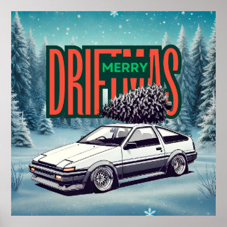 (Frohe Weihnachten) Frohe Driftmas - Hachiroku Poster