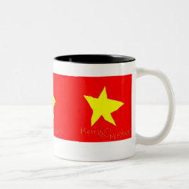 Frohe Weihnachten, frohe Weihnachten, frohe Weihna Zweifarbige Tasse