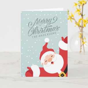 Frohe Weihnachten frohe Weihnachtsmann   Grußkarte Karte