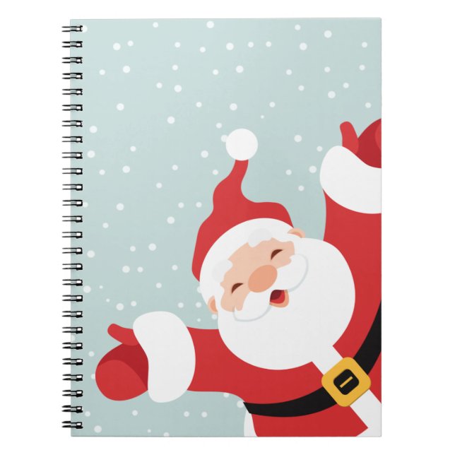 Frohe Weihnachten frohe Weihnachtsmann | Notebook Notizblock (Vorderseite)