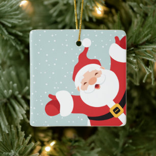 Frohe Weihnachten frohe Weihnachtsmann   Ornament