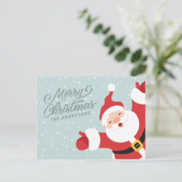 Frohe Weihnachten frohe Weihnachtsmann | Postkarte