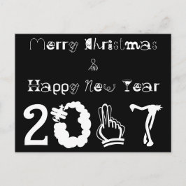 Frohe Weihnachten Frohes Neues Jahr 2017 Typografi