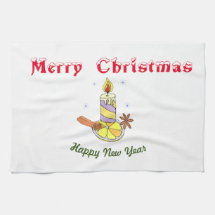 Frohe Weihnachten - Frohes Neues Jahr Geschirrtuch