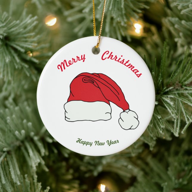 Frohe Weihnachten Frohes Neues Jahr Keramik Orname Keramik Ornament (Baum)