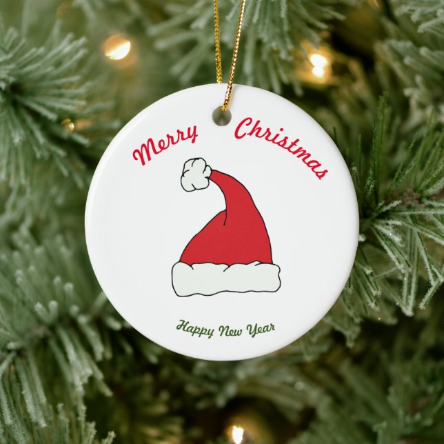 Frohe Weihnachten Frohes Neues Jahr Keramik Orname Keramik Ornament (Baum)