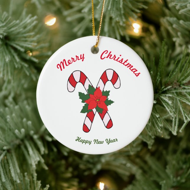 Frohe Weihnachten Frohes Neues Jahr Keramik Orname Keramik Ornament (Baum)