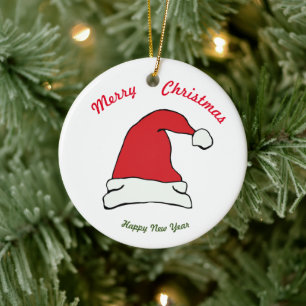 Frohe Weihnachten Frohes Neues Jahr Keramik Orname Ornament