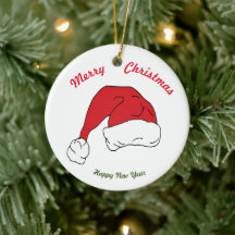 Frohe Weihnachten Frohes Neues Jahr Keramik Orname