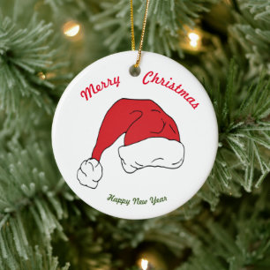 Frohe Weihnachten Frohes Neues Jahr Keramik Orname Ornament