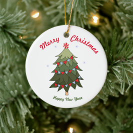 Frohe Weihnachten Frohes Neues Jahr Keramik Orname Ornament