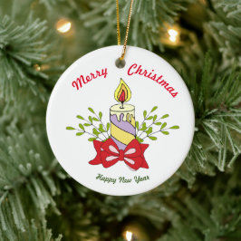 Frohe Weihnachten Frohes Neues Jahr Keramik Orname Ornament