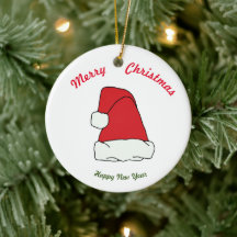 Frohe Weihnachten Frohes Neues Jahr Keramik Orname
