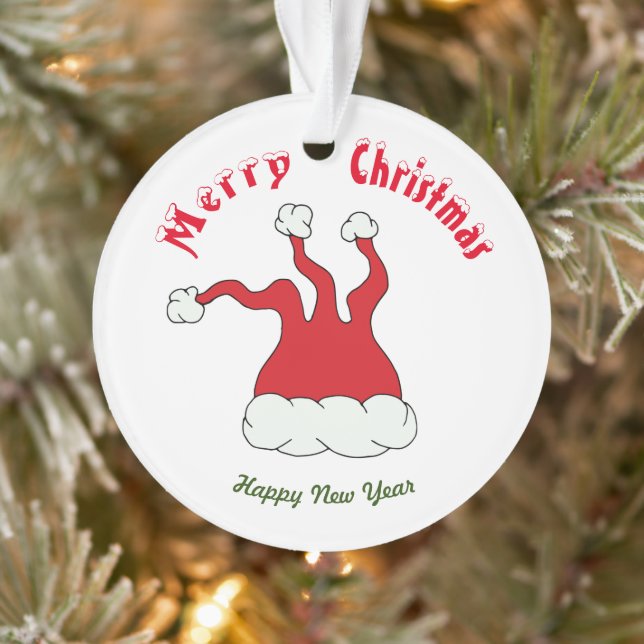 Frohe Weihnachten Frohes Neues Jahr Ornament (Baum)